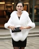 Factory Direct Natural White Women's Fur Poncho / Rabbit Fur Poncho / Rabbit Stole