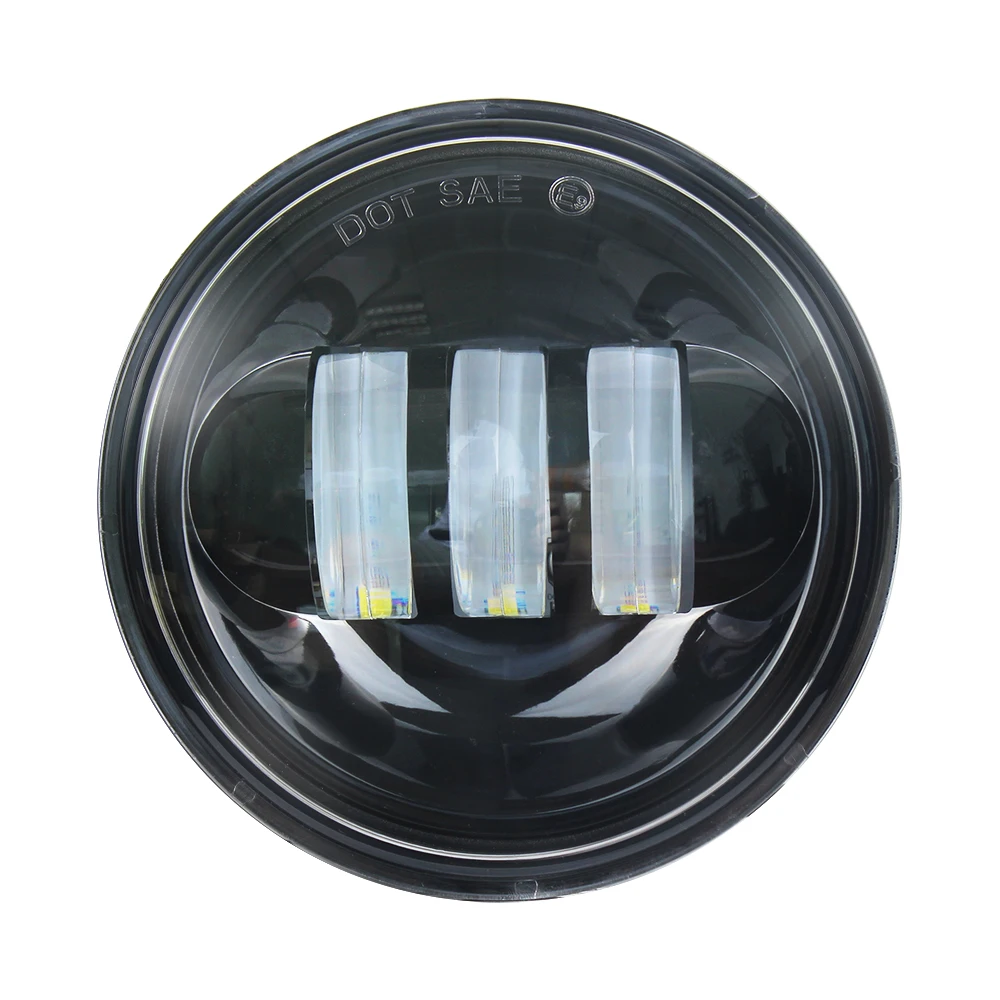 4-1/2" Light Bulbs 4.5Inch LED Passing Lights Black Fog Spot Lamp for Motorcycle