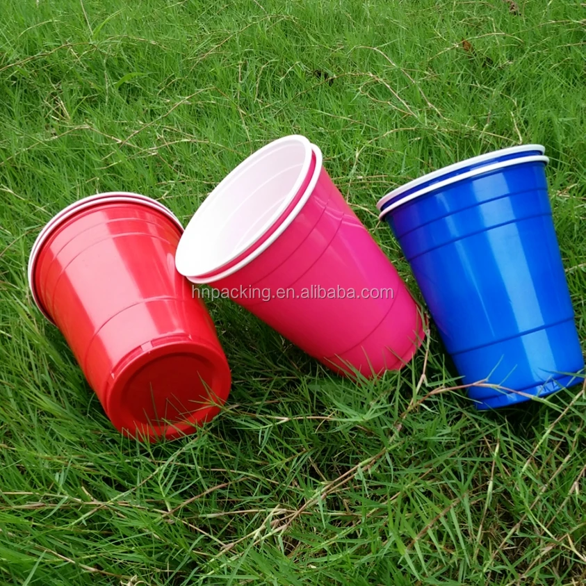 16oz Ps Red Party Cup With Ping Pong Ball For Beerpong Game Buy 16 Oz Party Plastic Cups 4862