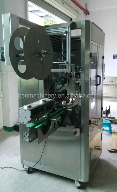 Automatic Pvc Pet Shrink Sleeve Label Labeling Machine For Wrapping Plastic Aluminium Bottle Tamper Evident Band Seal