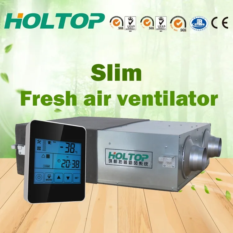 Super Slim High Efficiency Fresh Air Energy Recovery Ventilator Heat