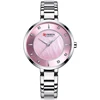 CURREN 9051 Ladies Watches Fashion Elegant Quartz Watch Women Dress Wristwatch Rhinestone Set Dial Rose Gold Steel Band Clock