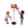 Kids Portable Mini Basketball Hoop Stand Height Adjustable Toy Set with Metal Rim, Ball & Net | Indoor Outdoor Kit for Toddlers,