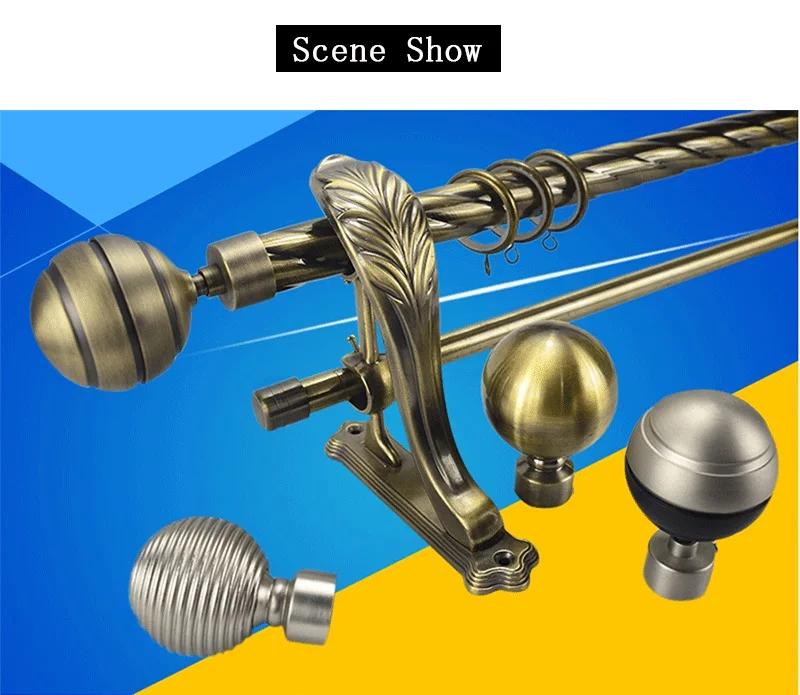 Rose Gold Hinged 1 38 Acrylic Football Arrow Bird Curtain Rod Finials