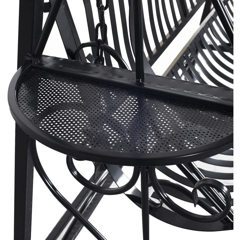 5 Foot Black Wrought Iron Porch Swings With Stand - Buy Black Wrought ...