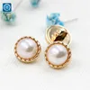 SK Factory Price Crystal Claw Acrylic White ABS Half Round Pearl Rhinestone Buttons for DIY Garment