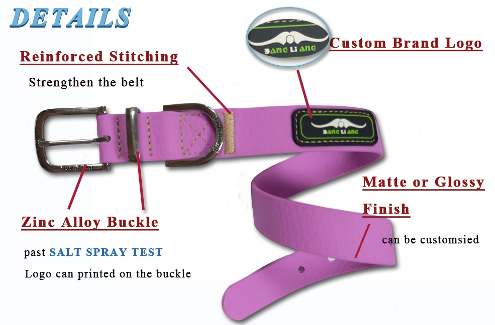 dog collar leash, zinc alloy buckle dog leash