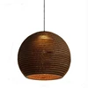 China supplier Modern Brown Round Shape Paper led Pendant Lamp for hotel
