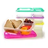 Classic 4 Pack Easy Lunch boxes 3 Compartment Bento Lunch Box Containers