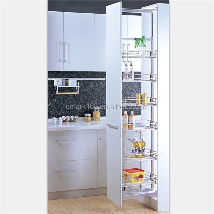 Cheap Kitchen Cabinet Tall Unit Pull Out Metal Pantry Organizer