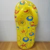 Yellow PVC inflatable flip flop lilo water beach float buoy mattress