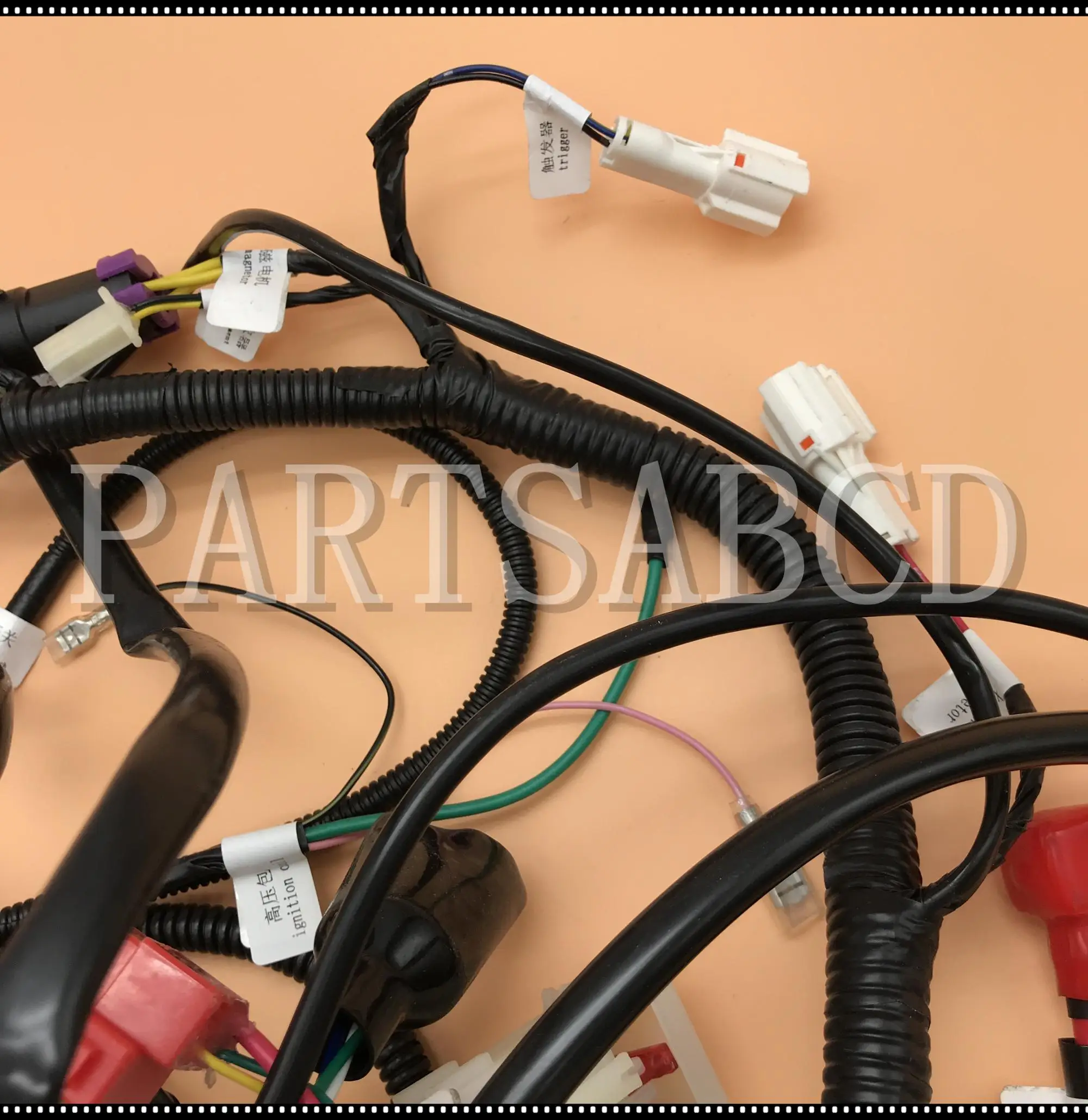 Buyang Atv Quad 300cc D300 G300 Wiring Harness Buyang Atv ... buyang atv parts wiring harness 