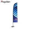 free samples outdoor advertising custom tear drop feather the beach flag banner