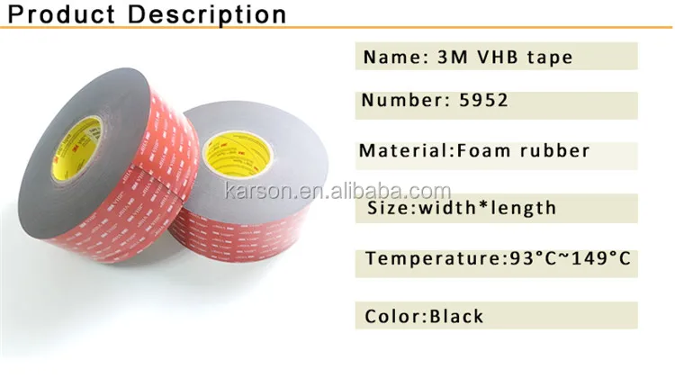 3m 5952 Vhb Double Sided Tape Heavy Duty Adhesive Acrylic Foam Black Tape Good For Car Camcorder Dvr Holder 10mm 33m Buy 3m Tape Double Sided Tape 3m Vhb Tape Product On Alibaba Com 3m 5952 Vhb Double Sided Tape Heavy Duty Adhesive Acrylic Foam Black Tape Good For Car Camcorder Dvr Holder 10mm 33m Buy 3m Tape Double Sided Tape 3m Vhb Tape Product On Alibaba Com