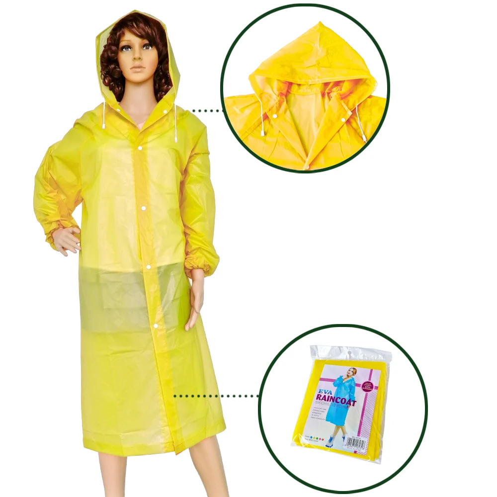 批发便宜可重复使用的 eva 时尚户外雨衣袖口与橡胶 材料 eva/pvc