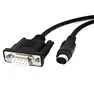 3 Meters RS232 DB9 Female to 8P Mini DIN Male PLC Programming Cable
