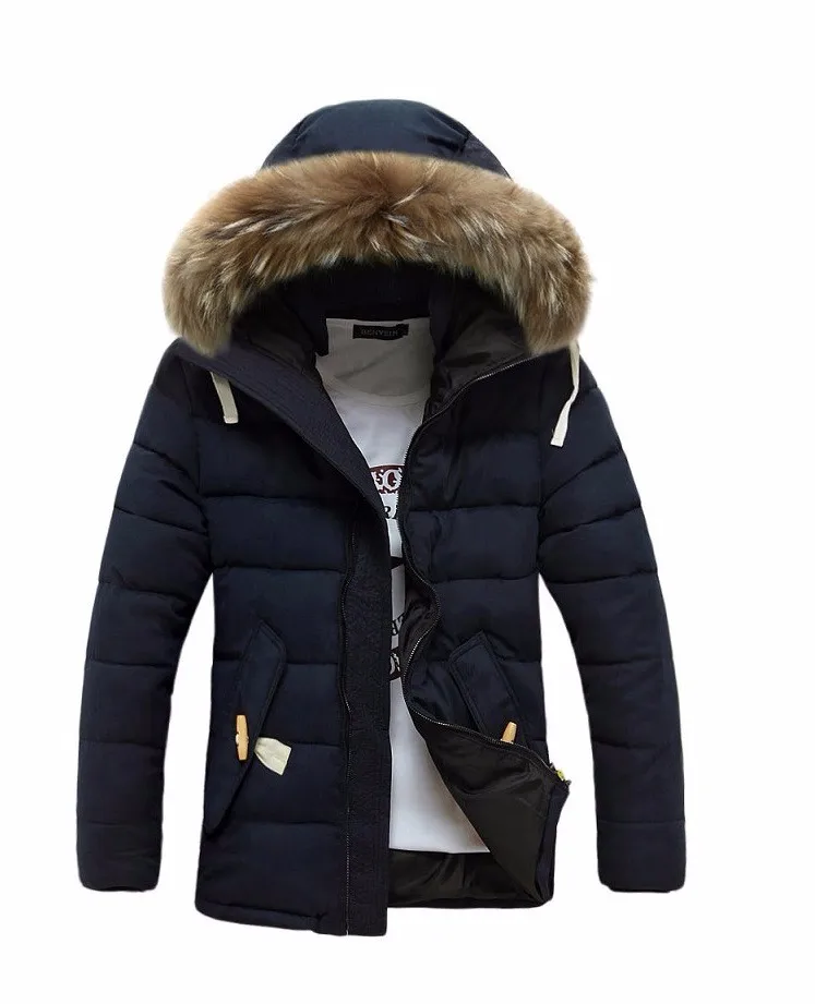 Men's Winter Puffer Jacket With Hood And Velvet Lining Thick_voghion.com