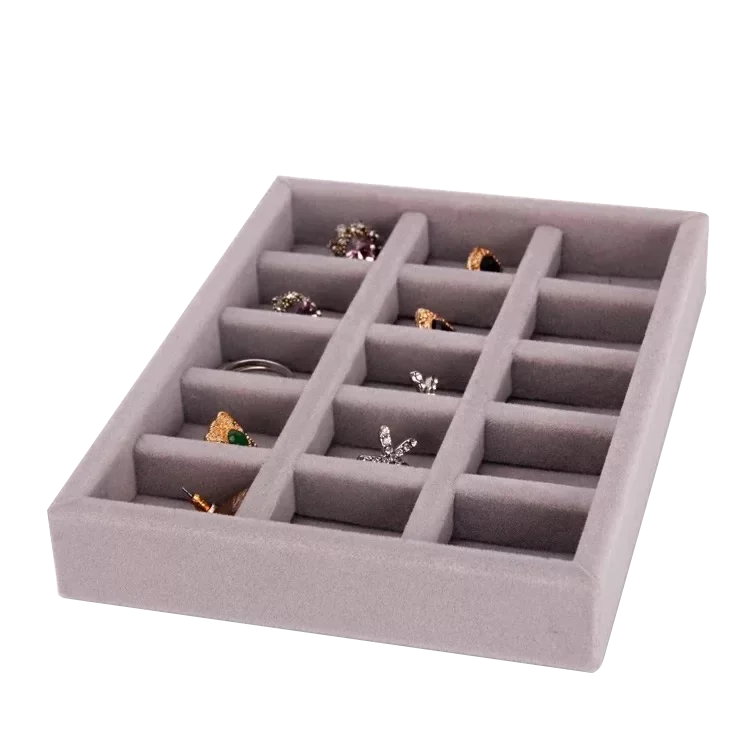 Clear Lid Earrings Tray Showcase Display Storage Necklace Ring