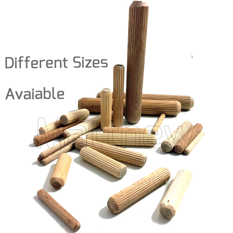 Dowel Pin For Furniture Fitting Knurled Wooden Straight Solid Wood For