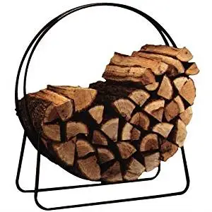 Round Circular 40-inch Steel Hoop Firewood Log Storage Rack by Fast Furnishing
