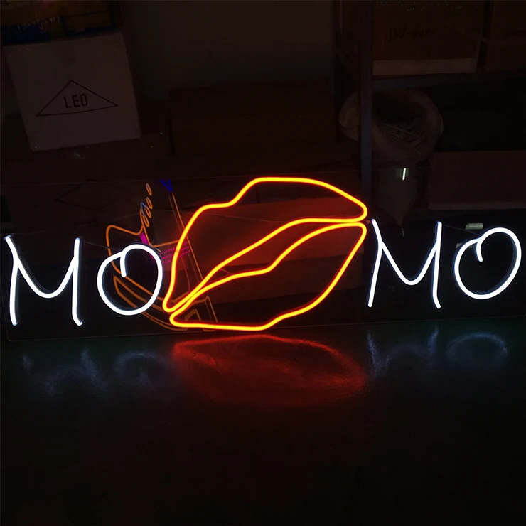 Manufacturer electronic custom led sign light neon sign mouth light for shop, bar, store, home decoration
