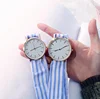 New fashion polyester strap watch christmas gifts wrist watch pair couple gift goods