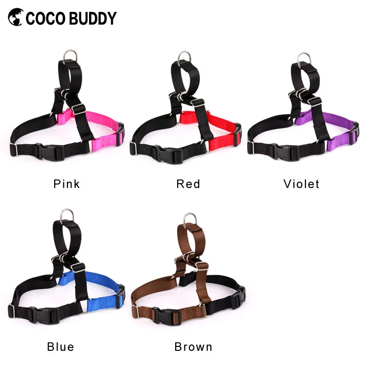 Safe Pulling No Choking Pet Harness Adjustable Soft Nylon Easy Walk Dog