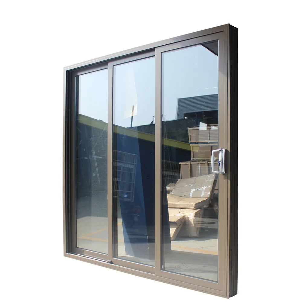Australia standard aluminum triple glazed sliding door