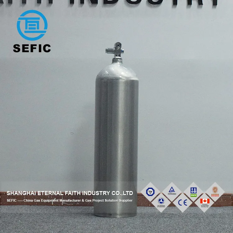 Iso7866 12l Aluminum Scuba Diving Breathing Oxygen Cylinder For Diving