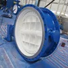 D942X 16Q DN1200 Soft sealing double eccentric Ductile Iron DN1200 PN10 Flange Butterfly Valves
