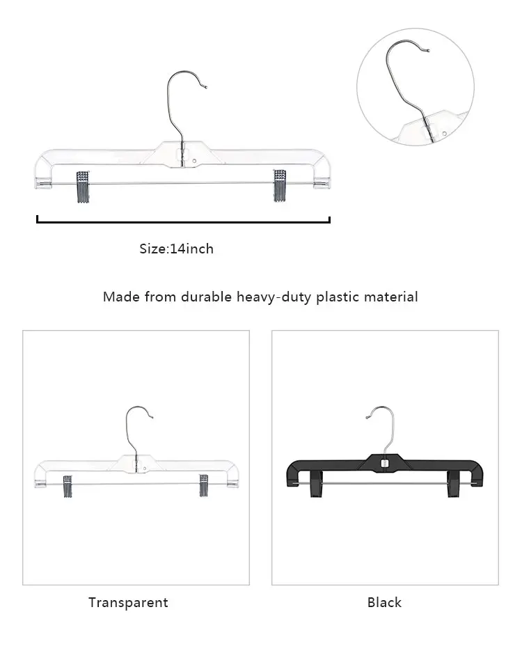 Anti Slip Thick Plastic Hangers White Plastic Hangers With Clips