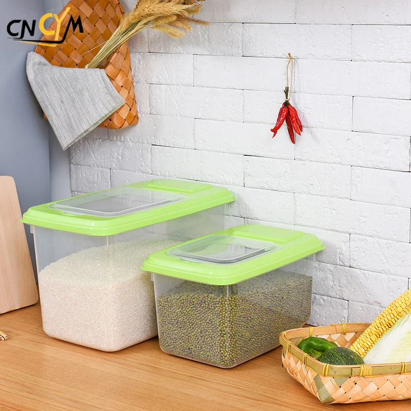 Plastic 10kg Pp Transparent Snacks Food Rice Storage Container Rice ...