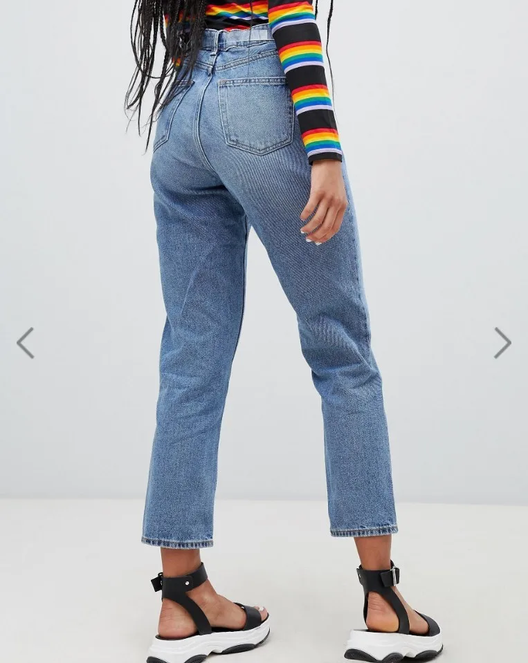 High Waist Denim Jeans Pants 