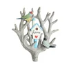 Roogo resin modern personalized 3D living room decor hat or coat hanging rain forest series grey wall hook