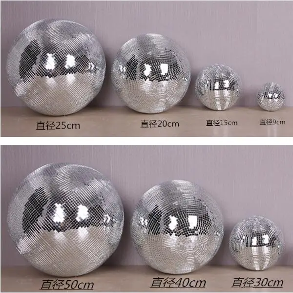 Silver/Gold Disco Mirror Ball Xmas Tree Bauble Home Party Decorations Gift Craft 
