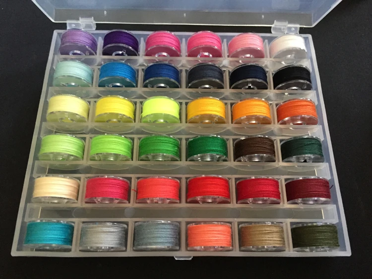 36pcs Bobbin Thread Handwork Pre-wound Grid Clear Coloful Home Sewing Machine Spools Craft Embroidery Kit Tools With Case.jpg