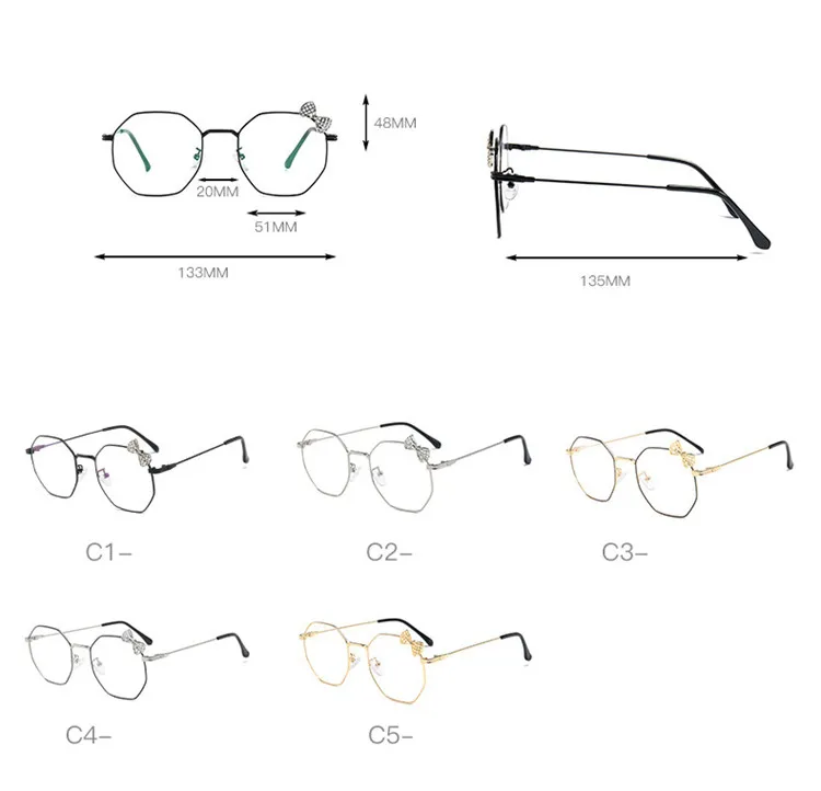 韩国八角形蝴蝶结眼镜框豪华眼镜女性 Buy 韩国眼镜架 八角形眼镜框 眼镜的妇女product On Alibaba Com