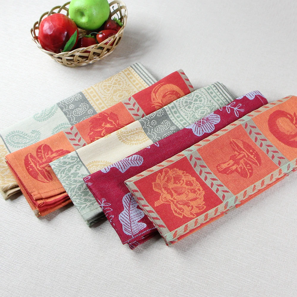Design Imports Jacquard Weave APPLE STRIPE Cotton Kitchen Tea Towel 
