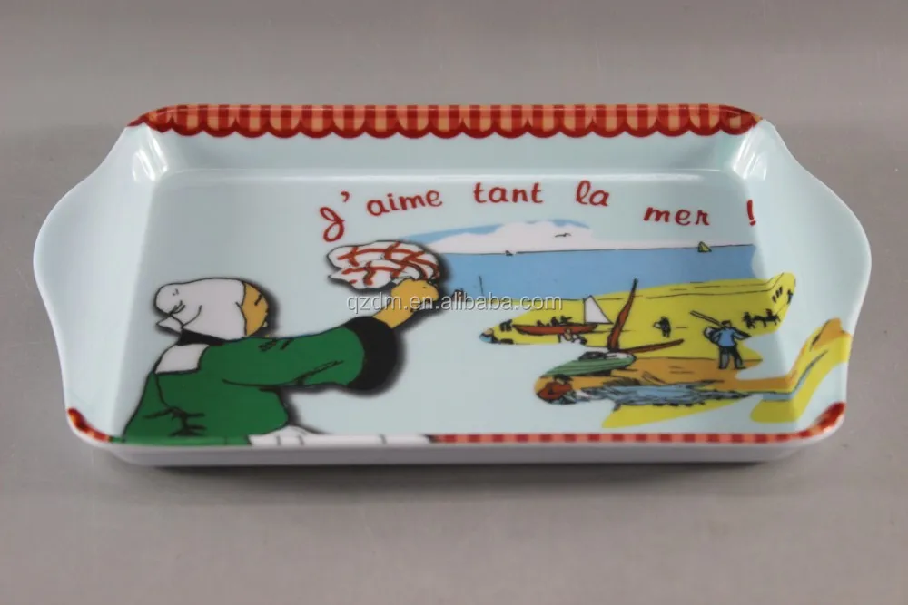 21X14CM inch Melamine Kids tray ,Melamine Tea tray