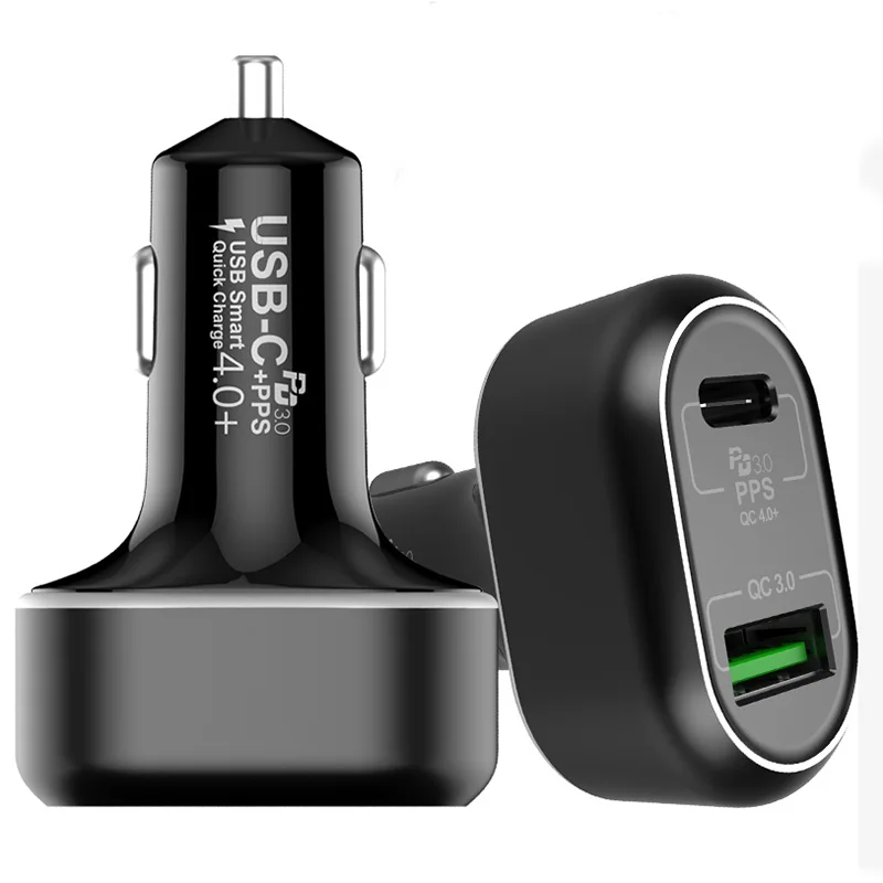 High Power 63w Dual Port Mobile Phone Qc4.0+ Car Charger Quick Charge 3