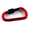 Aluminum mini 8cm carabiner D screw ring with lock for keychain