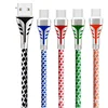 great round 2.4A fast charge data charge line, second charge zinc alloy data line cable for micro type c