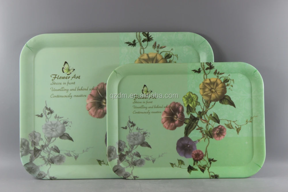 Dull Polish Surface Melamine Square Tray Sets