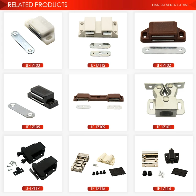 LF-17104 Hardware cabinet door magnetic catches plastic iron 45 * 17 mm cabinet magnetic catch
