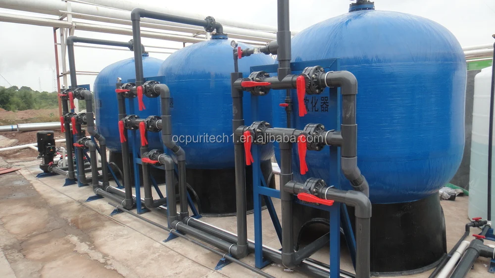 30T/Hr Multi-media water filter and carbon water filter and water softener