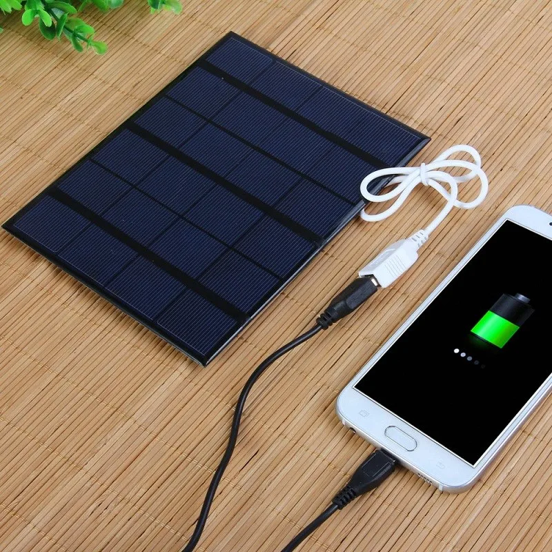 Policristalino de Células Móvel para Banco de Potência Carregador Solar Solares Painel Usb Charger 3.5 w 3.5 W Carregador Solar Policristalino de Células