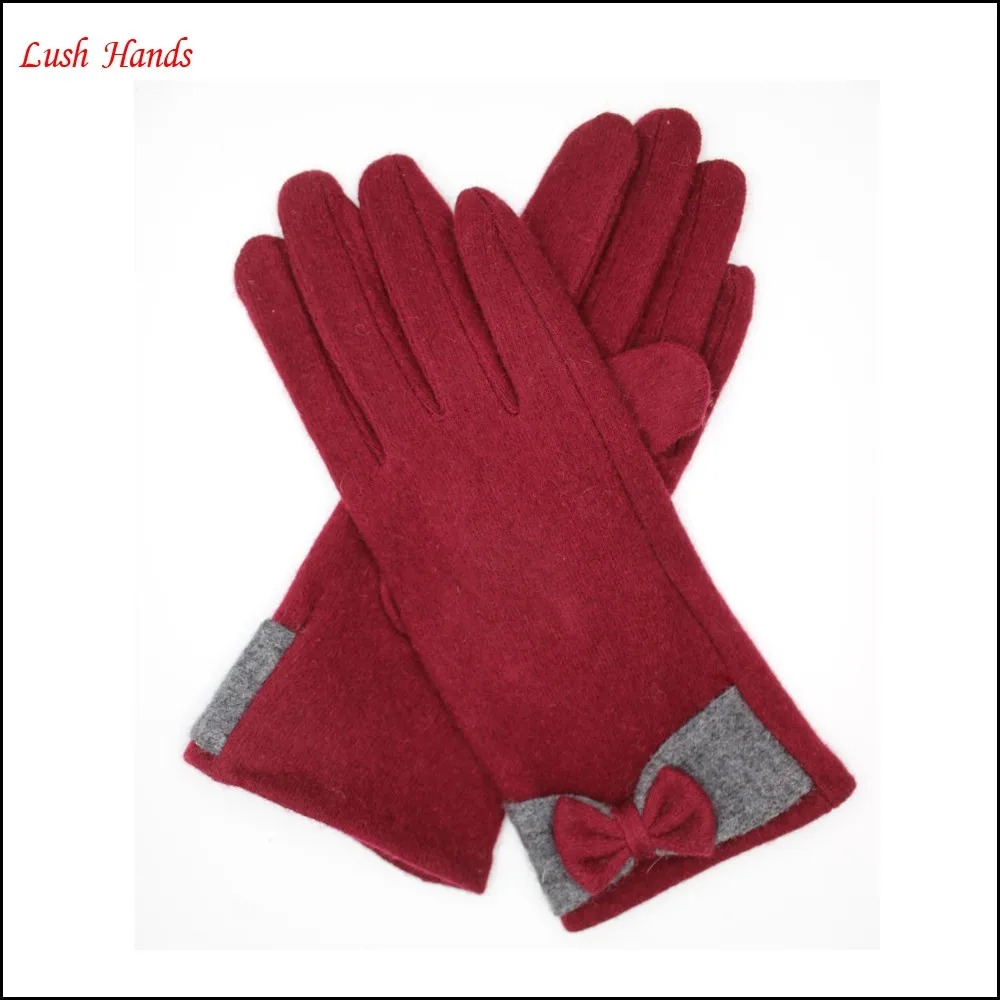 girls sexy dresses electrical gloves with bows for winter wholesale