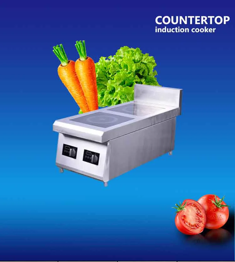 High Efficiency Double Plate 2 Burner Commercial Induction Multi Cooker