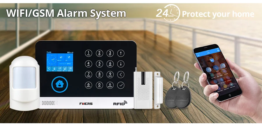 Wireless Smart Security Emergency Calling APP Remote Control Alarm System Kits