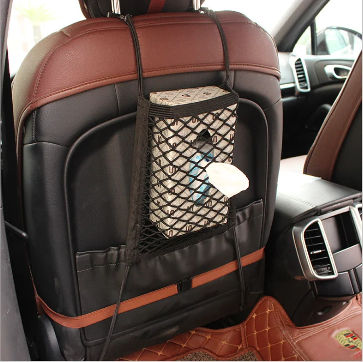 Car Seat Side Back Storage Mesh Pouch Bag Phone Holder Pocket Organizer Storage 